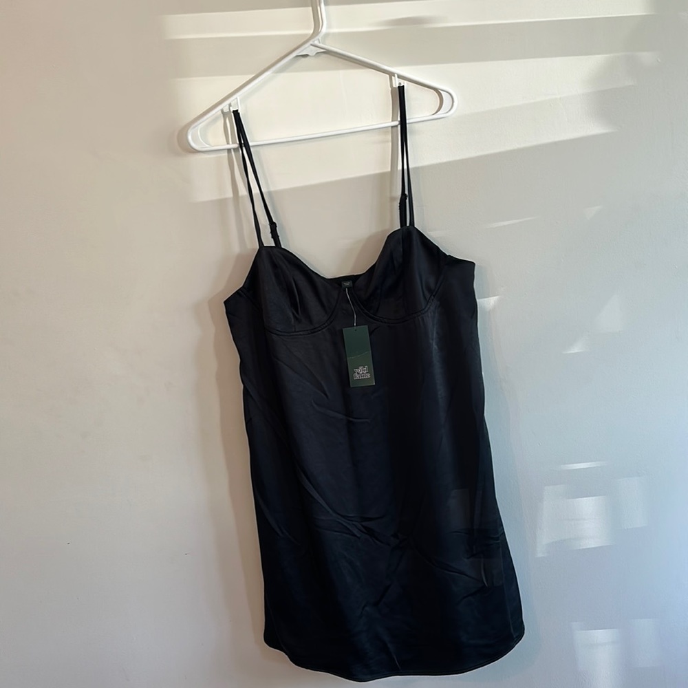 BRAND NEW FAUX SATIN DRESS